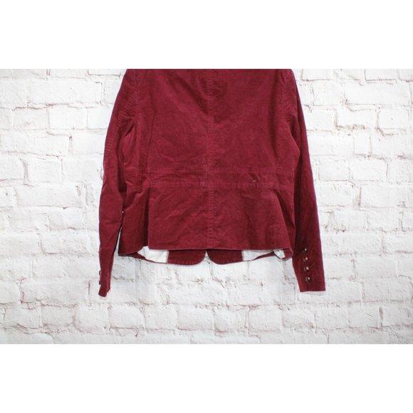 Vintage LL Bean Red Velvet Lined Long Sleeves Blazer Preppy Jacket 16 Pet - Picture 8 of 10